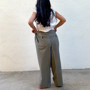 Mini Herringbone Wool Pants 34Wx26L