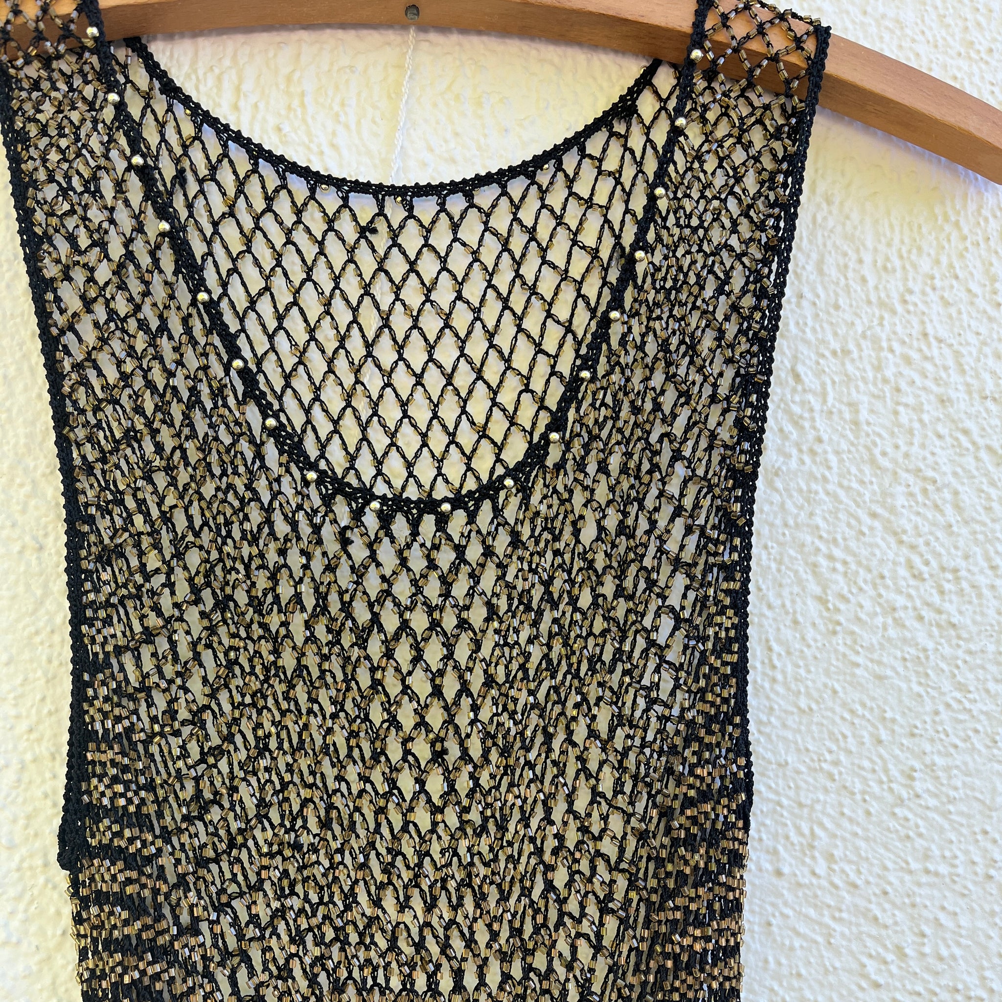 Beaded Mesh Dress