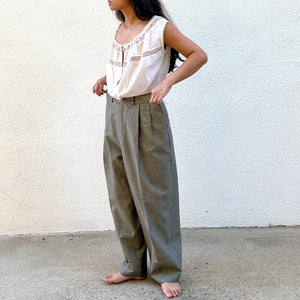 Mini Herringbone Wool Pants 34Wx26L