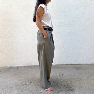 Mini Herringbone Wool Pants 34Wx26L