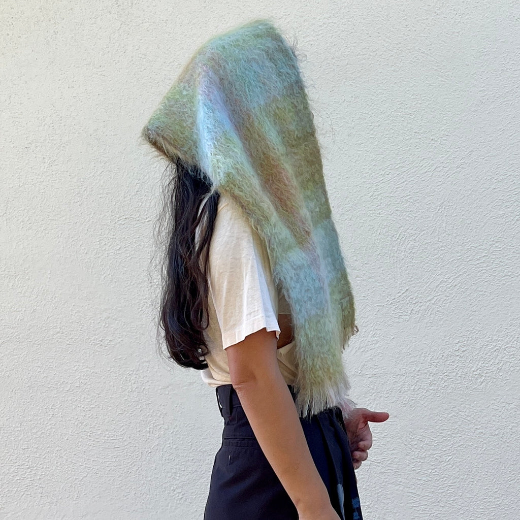 Plaid Mohair scarf