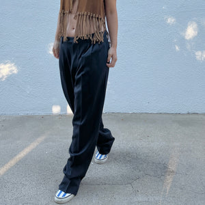 Wool Pinstripe Trousers
