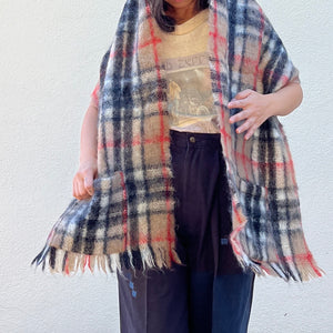 Plaid Mohair scarf