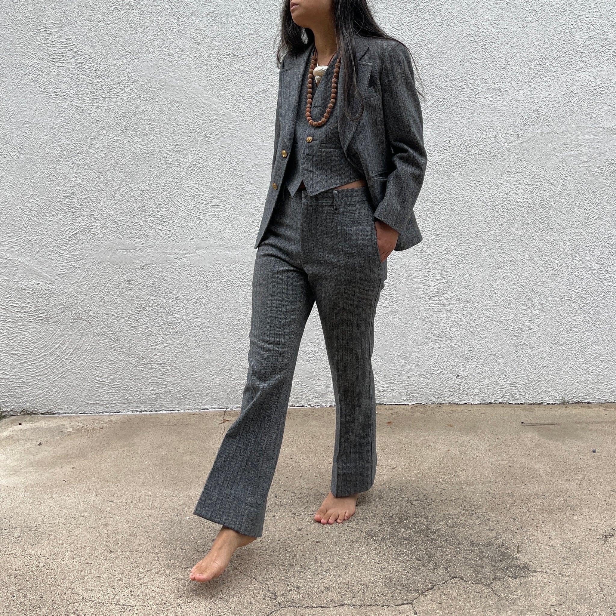 Pierre Cardin Herringbone Tweed 3Pc