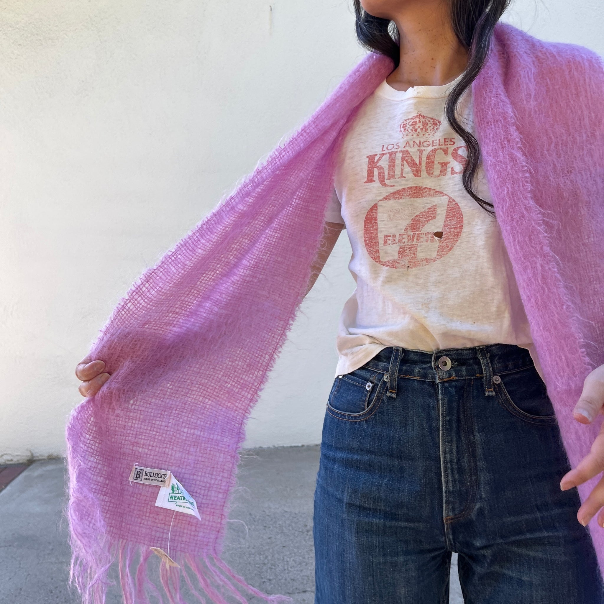 Bright Lilac Mohair scarf