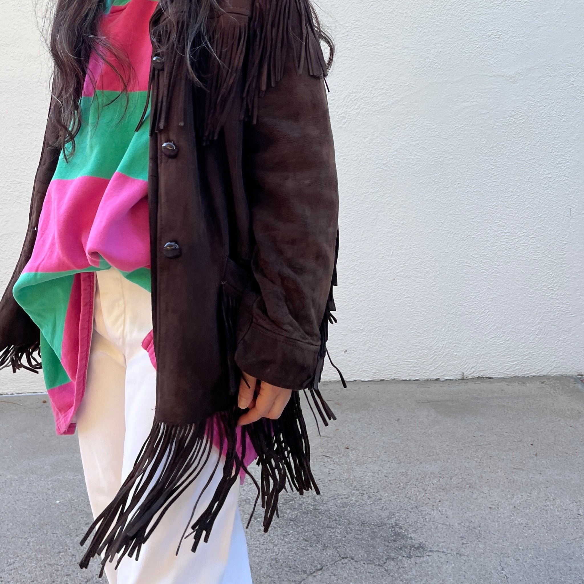 Suede Fringe Jacket