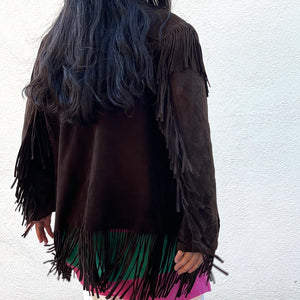 Suede Fringe Jacket