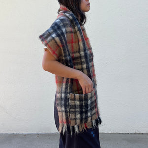 Plaid Mohair scarf