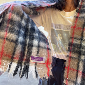 Plaid Mohair scarf