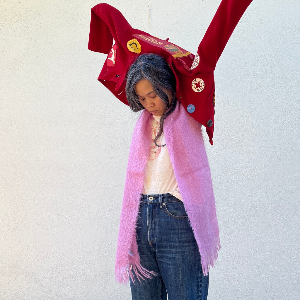 Bright Lilac Mohair scarf