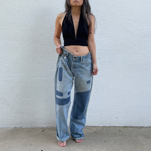 Denim - Patched 34”W x 31”L