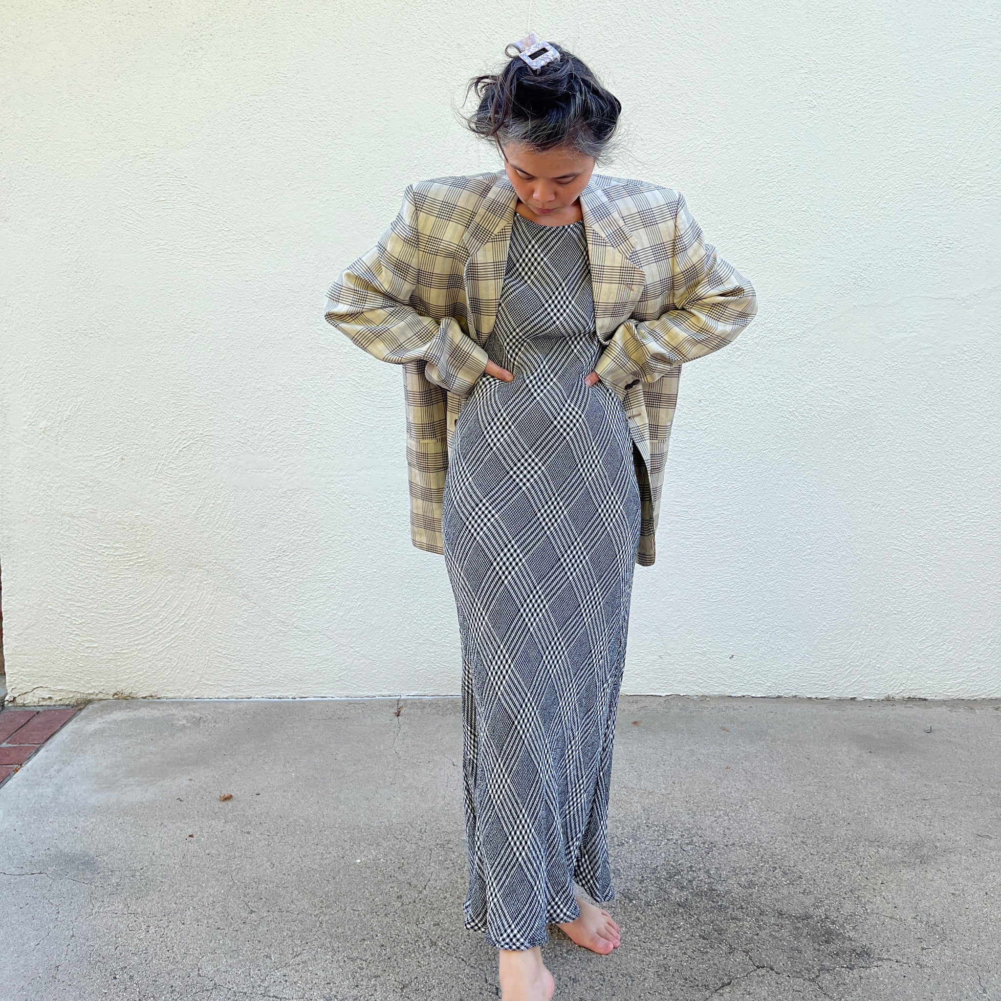 YSL Plaid Blazer