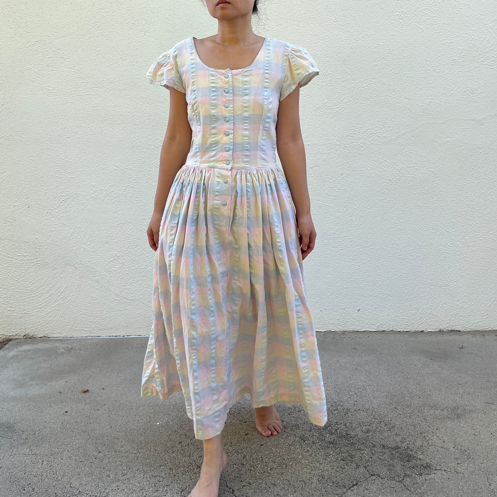 Cotton Plaid Dress