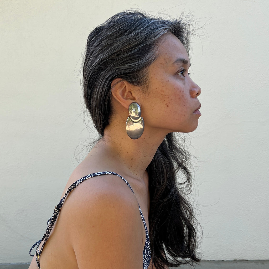 Oval Clip-on Earrings