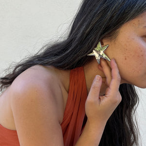 Abstract Star Clip-on Earrings