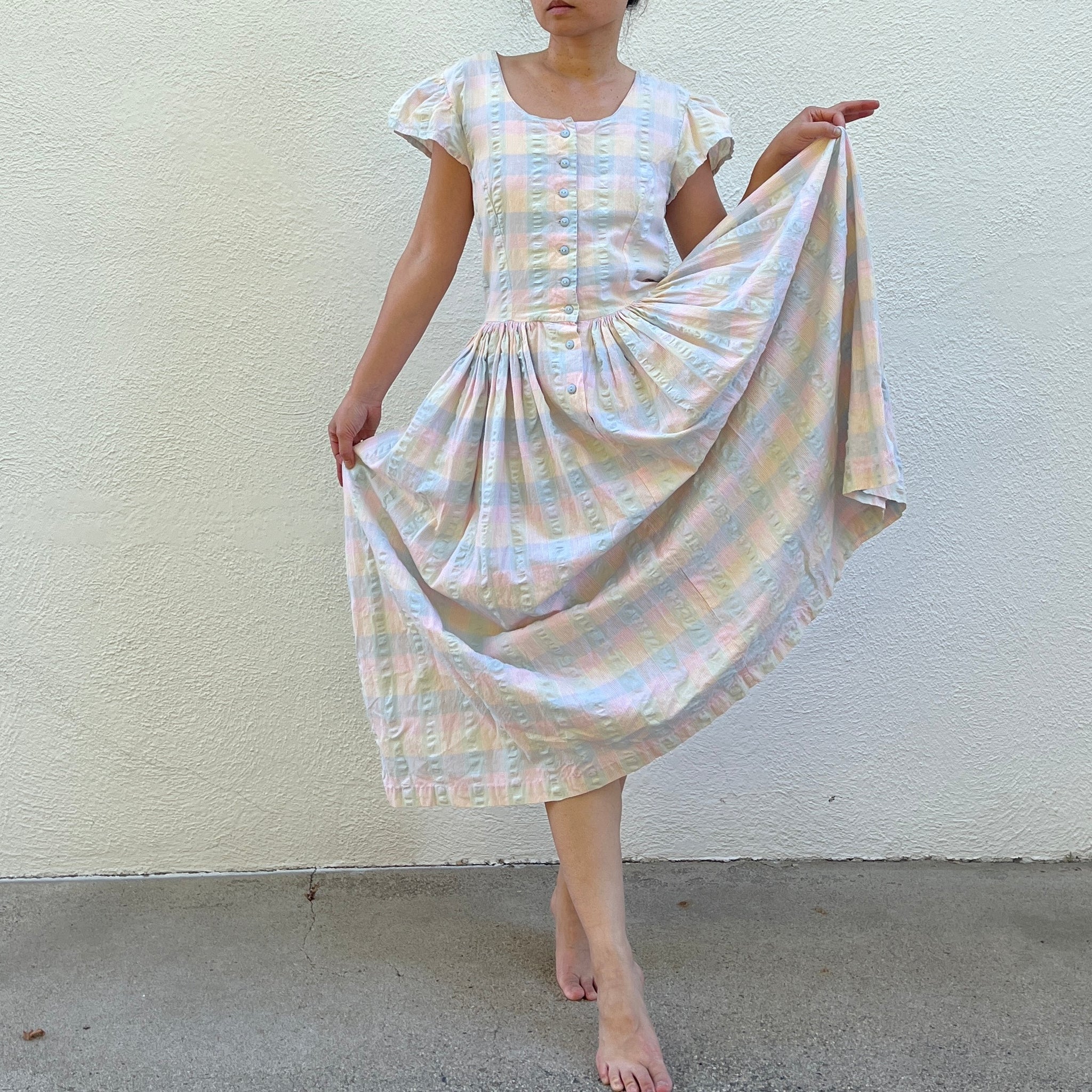 Cotton Plaid Dress