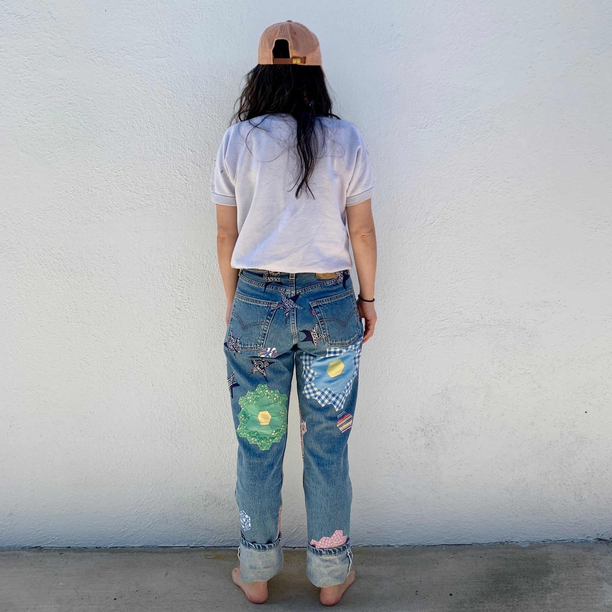 501 Levis Denim  - Quilted appliqué