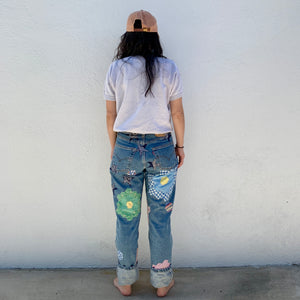 501 Levis Denim  - Quilted appliqué