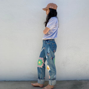 501 Levis Denim  - Quilted appliqué