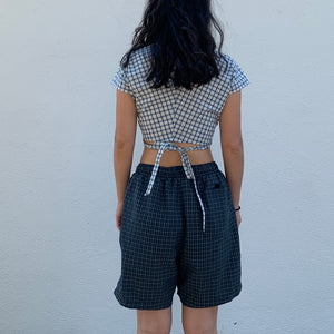 Wrap Top - Blue Crush Plaid