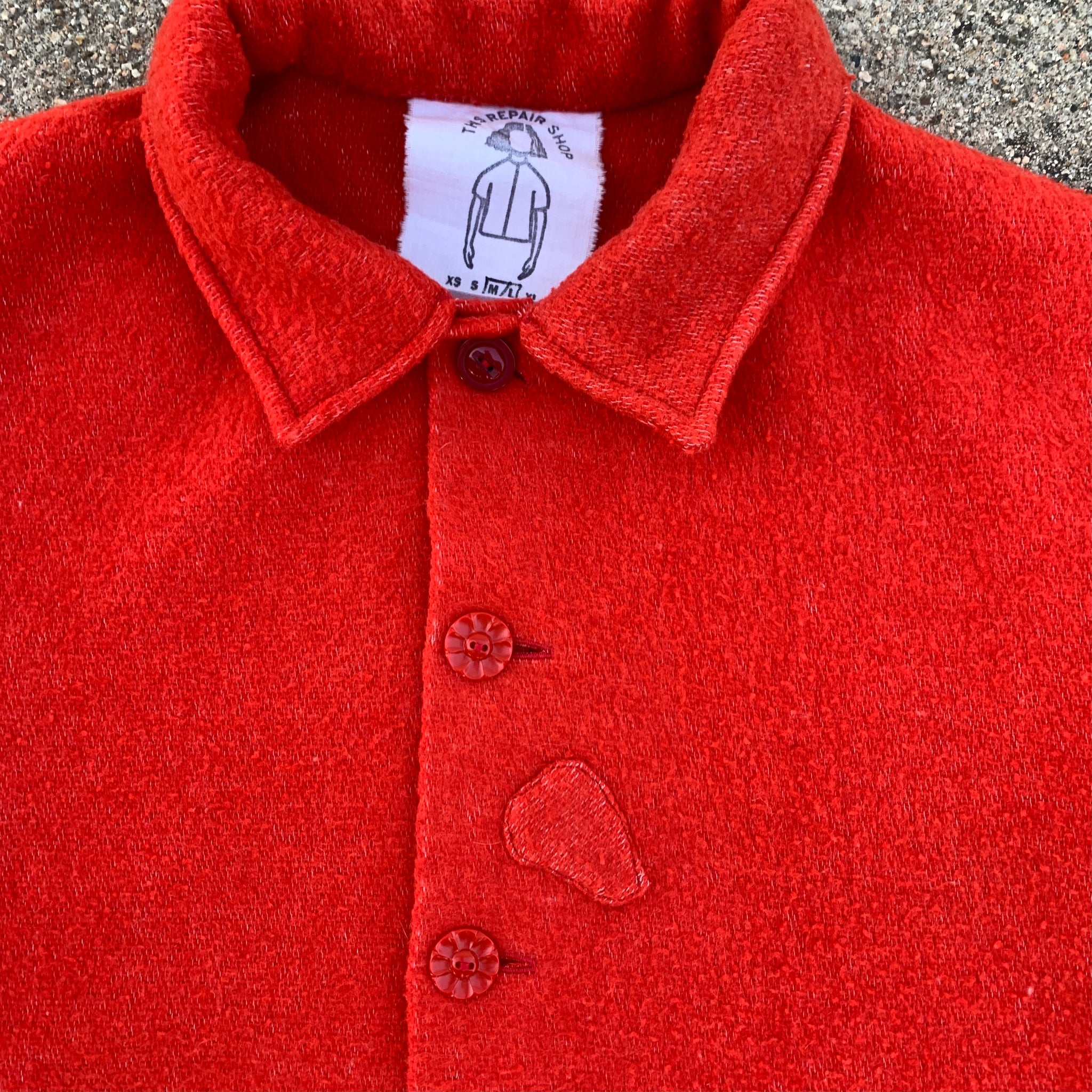M/L Blanket Jacket - Red/Black Stripe