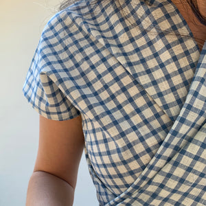 Wrap Top - Blue Crush Plaid
